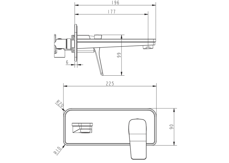 Смеситель для раковины Devit Up 8101X120 хром