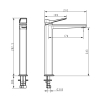 Змішувач для раковини Devit UP 81X11120B чорний матовий
