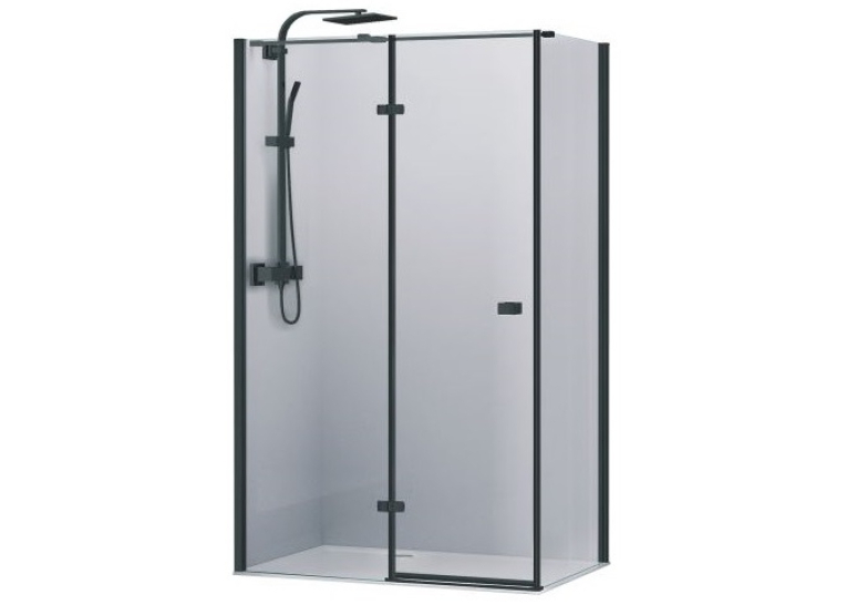  Душова кабіна Devit UP 90x90 FEN2110BL, ліва, скло прозоре, профіль - чорний матовий