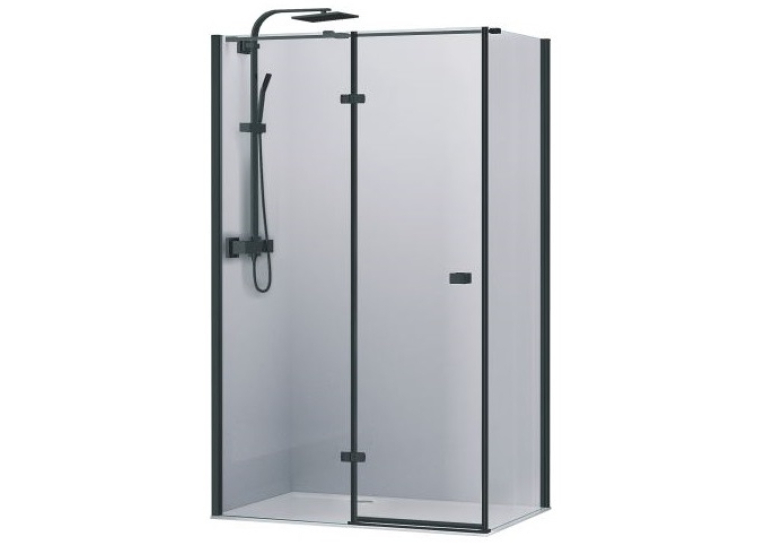  Душова кабіна Devit UP 90x90 FEN2110BL, ліва, скло прозоре, профіль - чорний матовий