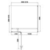  Душова кабіна Devit UP 90x90 FEN2110BL, ліва, скло прозоре, профіль - чорний матовий