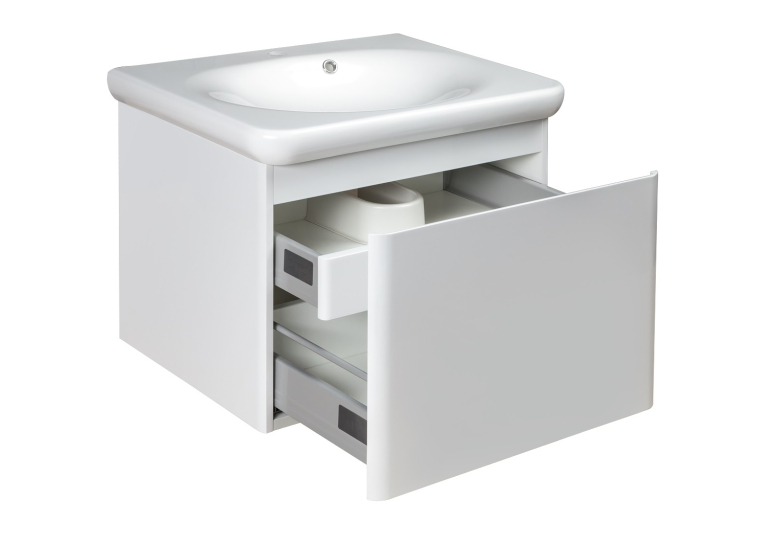 Тумба с умывальником Devit Fly New 60 белый 0020120W