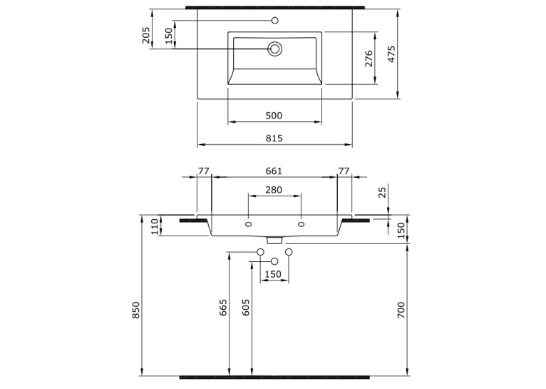  Тумба з умивальником Devit Laguna 80 антрацит 0021110A