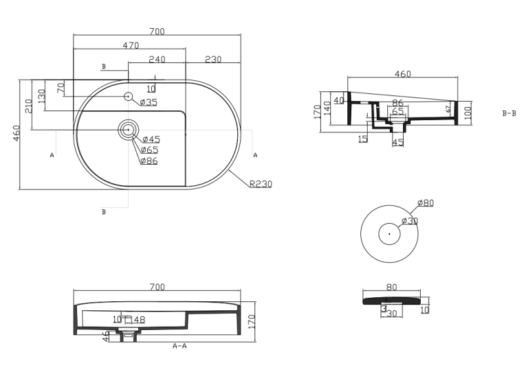  Раковина Devit Laguna 1010110