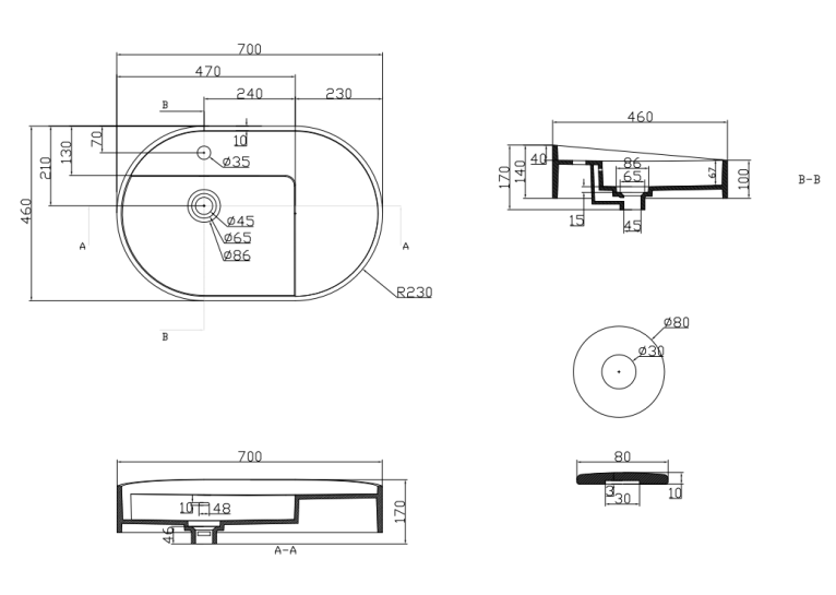  Раковина Devit Laguna 1010110