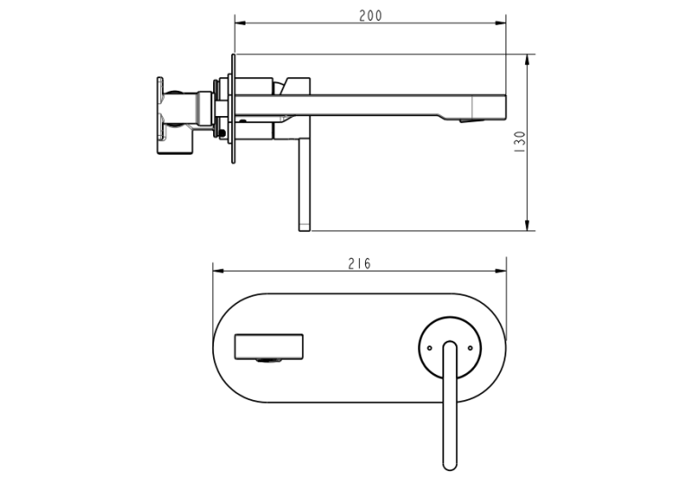  Змішувач прихованого монтажу для раковини Devit Laguna 8411X110B чорний матовий