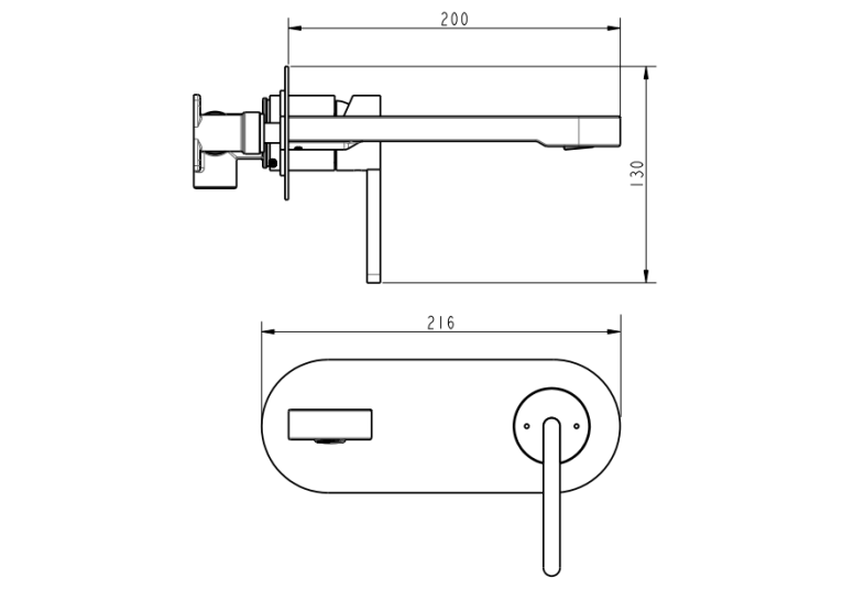  Змішувач прихованого монтажу для раковини Devit Laguna 8411X110B чорний матовий