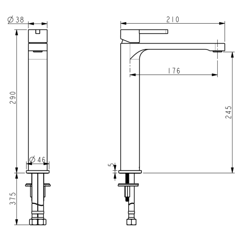 Змішувач для раковини Devit Laguna 84X11110