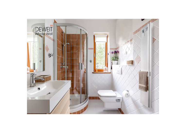 Полотенцесушитель DEWEIT Whole Wall 1250*290 с функцией обогрева, белый мат, 1268