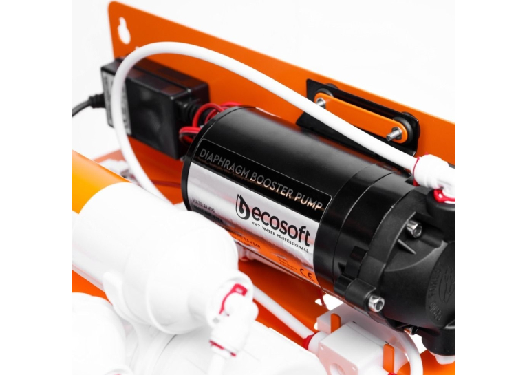 Фильтр обратного осмоса Ecosoft Absolute с минерализатором и насосом на станине, мембрана 75gpd, дренаж 1:1 (MO675MPSECO)