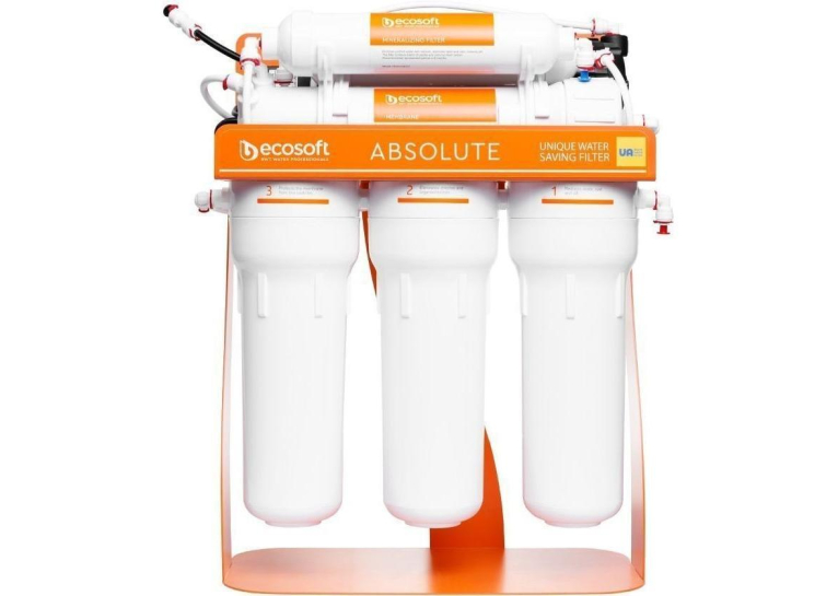Фильтр обратного осмоса Ecosoft Absolute с минерализатором и насосом на станине, мембрана 75gpd, дренаж 1:1 (MO675MPSECO)
