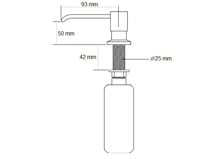  Дозатор рідкого мила Fabiano FAS-D 35 Inox