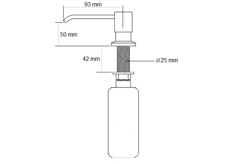  Дозатор рідкого мила Fabiano FAS-D 35 Inox