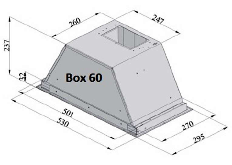  Витяжка кухонна Fabiano Box 60 Silence+ Inox