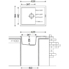  Кухонна мийка Fabiano Classic 62x50 Alpine White