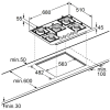 Варочная поверхность газовая Fabiano FHG 8655 VGHT Inox 8112.406.1478