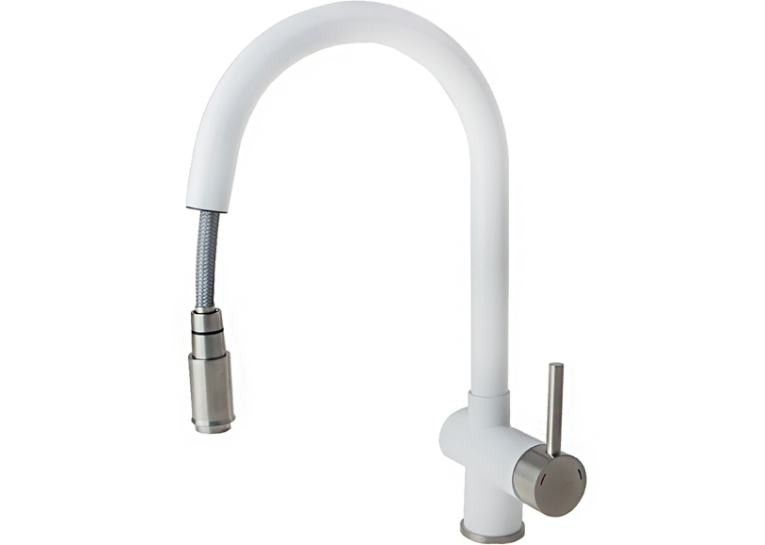 Смеситель кухонный Fabiano FKM 47 SS Alpine White