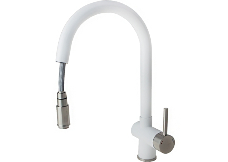Смеситель кухонный Fabiano FKM 47 SS Alpine White