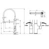  Кухонний змішувач Fabiano FKM 3119PX Inox 8231.403.1017