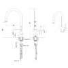Смеситель кухонный Fabiano FKM 47 SS Antracit 8232.401.0240
