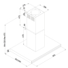  Кухонна витяжка Fabiano Linea Isola Inox Silence+