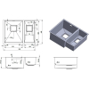 Кухонная мойка Fabiano Quadro 58 R10 L