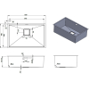 Кухонная мойка Fabiano Quadro 68 R10 S/Steel 8216.401.0074