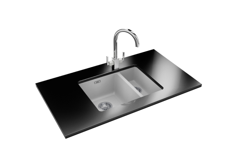  Кухонна мийка Fabiano Quadro 56x46x15 Alpine White
