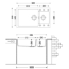  Кухонна мийка Fabiano Quadro 86x50x15 Alpine White