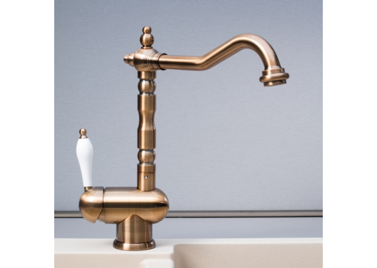  Змішувач кухонний Fabiano Retro FKM 37 Brass Antique