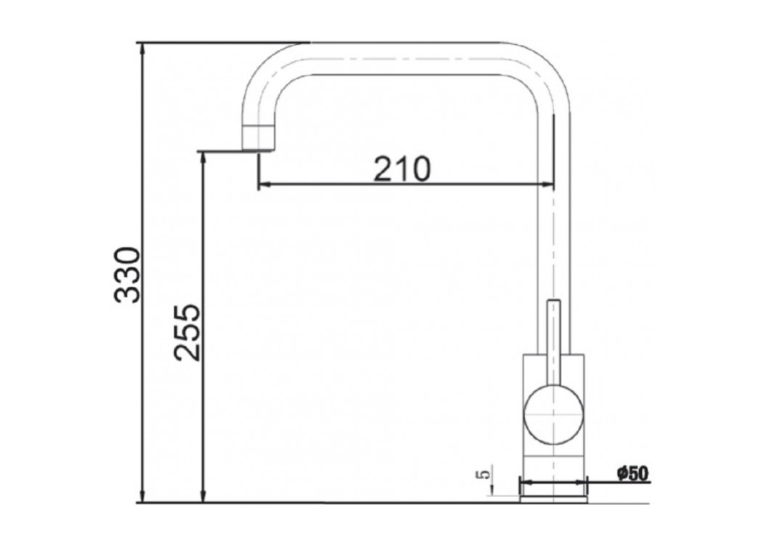  Змішувач кухонний Fabiano Simple SKF 860 ST Inox