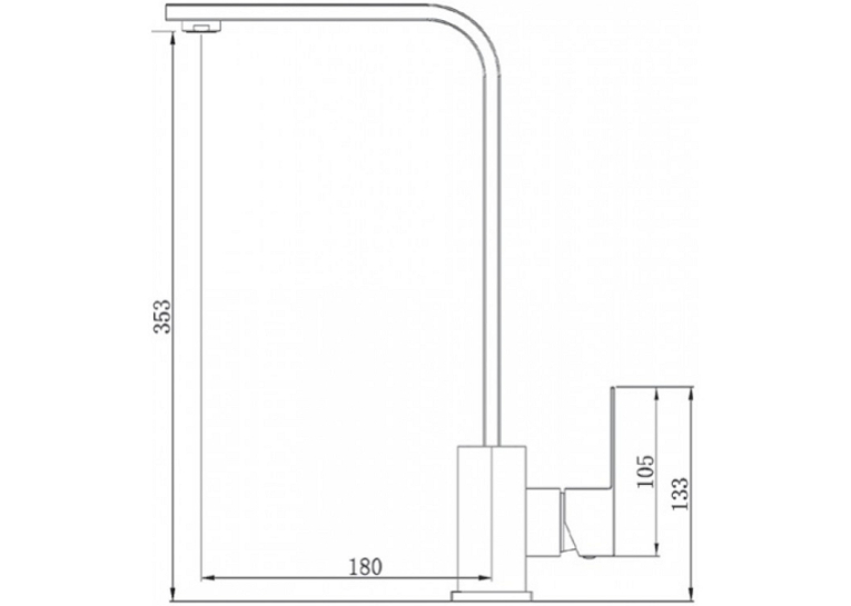 Змішувач кухонний Fabiano Simple SKF 870 ST Inox