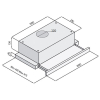  Кухонна витяжка Fabiano Slim 60 Lux White Glass