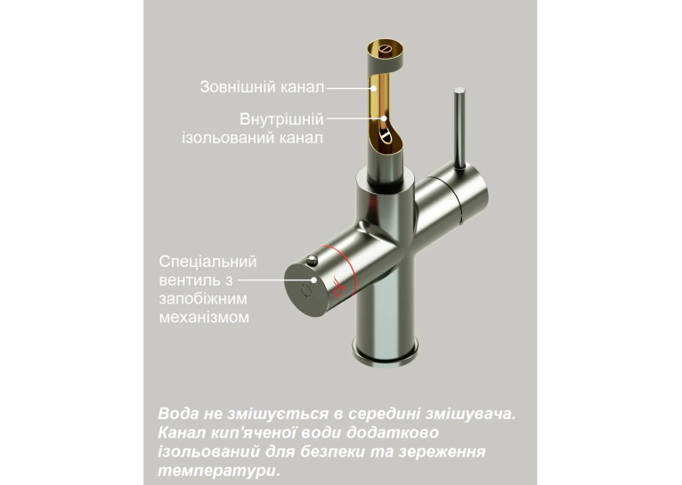  Кухонний змішувач Fabiano  FKM 9840 Inox 8231.409.1650