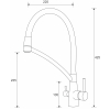  Кухонний змішувач Fabiano FKM 31.10 Inox Black