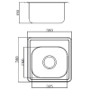  Мийка кухонна Fabiano 38x38 Microdecor