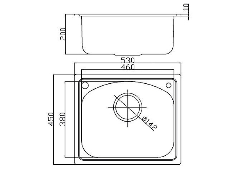  Мийка кухонна Fabiano 53x45 Microdecor
