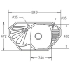 Кухонная мойка Fabiano 85x47 Microdecor