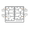  Варильна поверхня газова Fabiano FHG-R 27-44 VGH-T Antracit