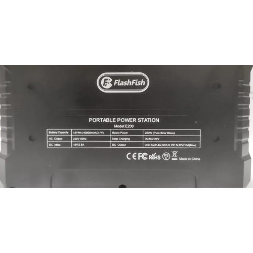 Портативна зарядна станція Flashfish E200 200 Вт 151 Вт/год (40800 мАг)