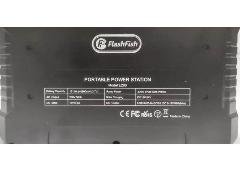 Портативна зарядна станція Flashfish E200 200 Вт 151 Вт/год (40800 мАг)