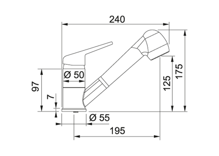  Змішувач кухонний FRANKE Novara Plus (115.0347.111)