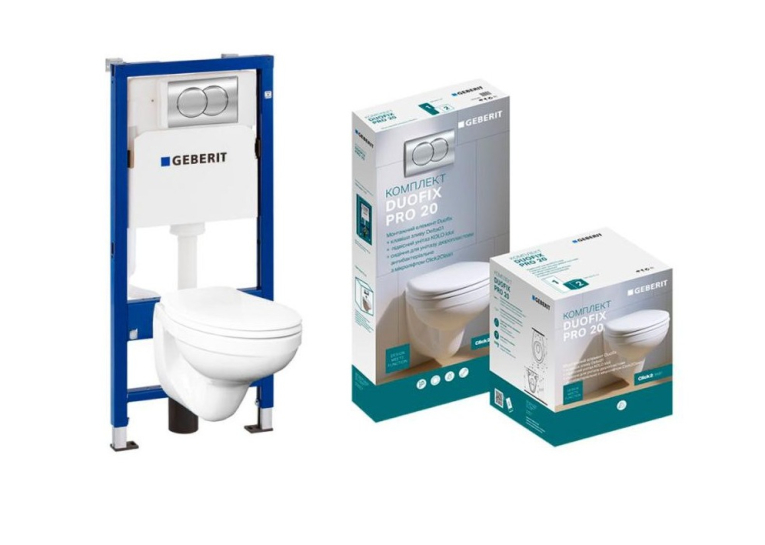 Комплект инсталляция для унитаза 4 в 1 Duofix Pro 20 Geberit, 118.315.21.2