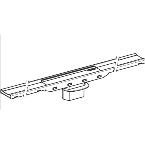 Дренажный канал Geberit CleanLine80, полированный/матовый металл, L30-90см 154.440.39.1