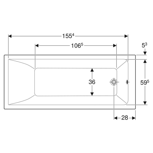 Ванна акрилова Geberit SELNOVA SQUARE 170х70 + ніжки 554.384.01.1
