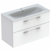  Тумба Geberit Selnova Square з ящиками 100 см + Умивальник Slim Rim 501.244.00.1