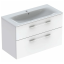 Тумба Geberit Selnova Square з ящиками 100 см + Умивальник Slim Rim 501.244.00.1