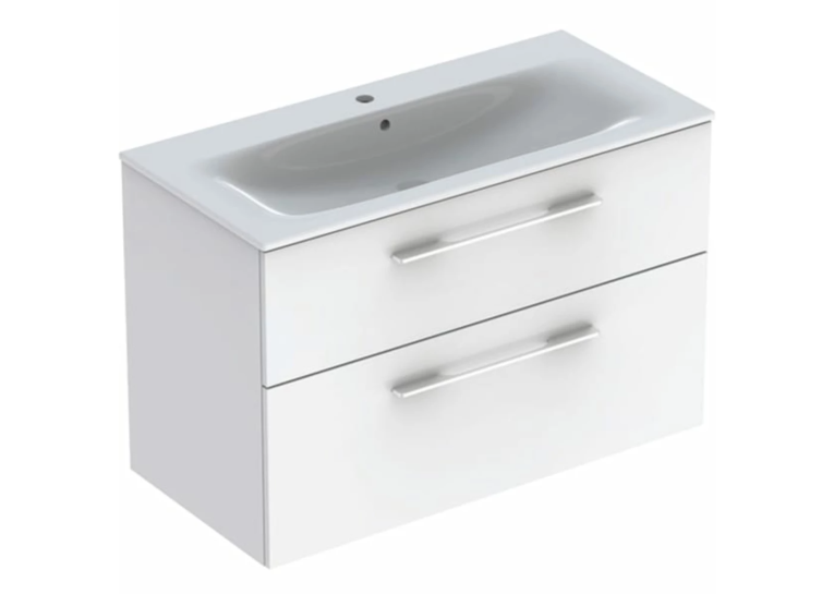  Тумба Geberit Selnova Square з ящиками 100 см + Умивальник Slim Rim 501.244.00.1