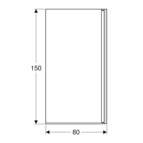 Шторка для ванны Geberit Geo 800x1500 хром/прозрачное стекло 560.118.00.2