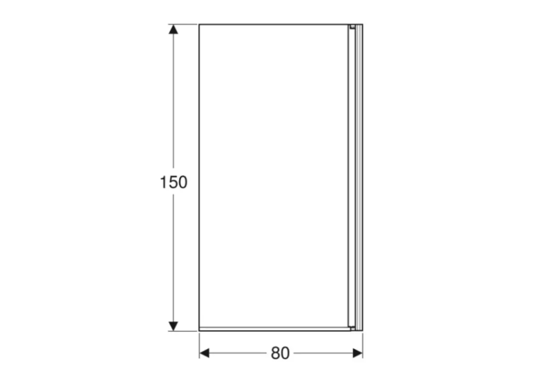 Шторка для ванни Geberit Geo 800x1500 хром/прозоре скло 560.118.00.2